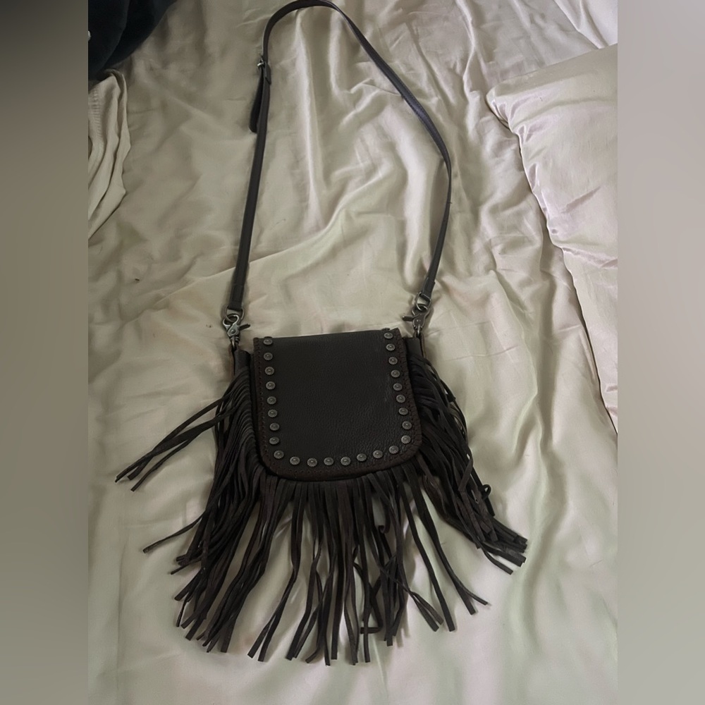 MONTANA WEST FRIDGE LEATHER PURSE LIGHTLY WORN - Picture 2 of 8